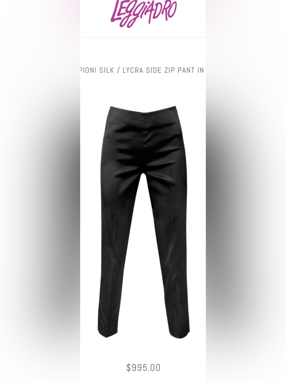 LEGGIADRO ankle length pants- side zipper-2